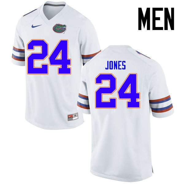 NCAA Florida Gators Matt Jones Men's #24 Nike White Stitched Authentic College Football Jersey UOM7864LO